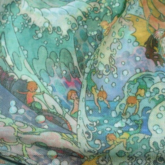 NWT BlackMilk Mermagic Mermaid Fairy Wrap Midaxi Mesh Tiered Midi Dress XS - Picture 7 of 10